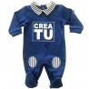 Tutina neonato caldo cotone blu da personalizzare