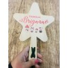 Puntale in legno a forma di stella da personalizzare