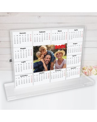 Calendario da tavola in plexiglass personalizzato con foto bimbi