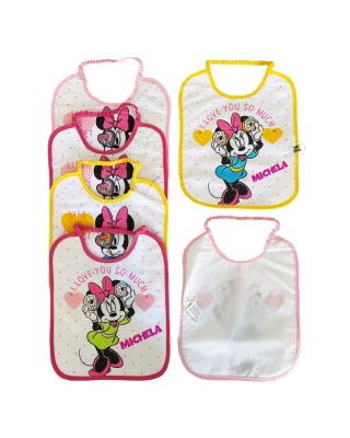 Kit 6 bavaglini medium "Minnie Love"