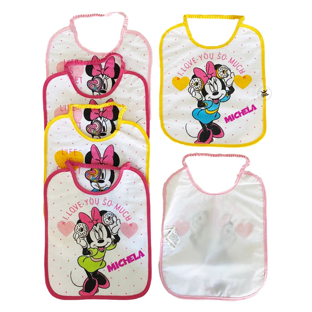 Kit 6 bavaglini medium "Minnie Love"