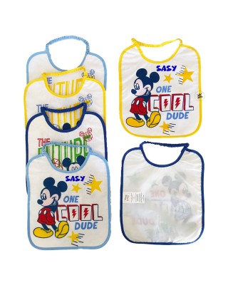 Kit 6 bavaglini medium "Mickey mouse cool" da personalizzare con nome