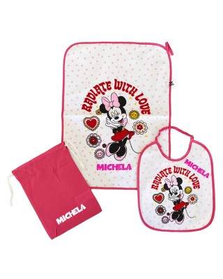 Kit Asilo plastificato "Minnie Star" fuxia