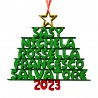 Albero in legno "Natale 2023"