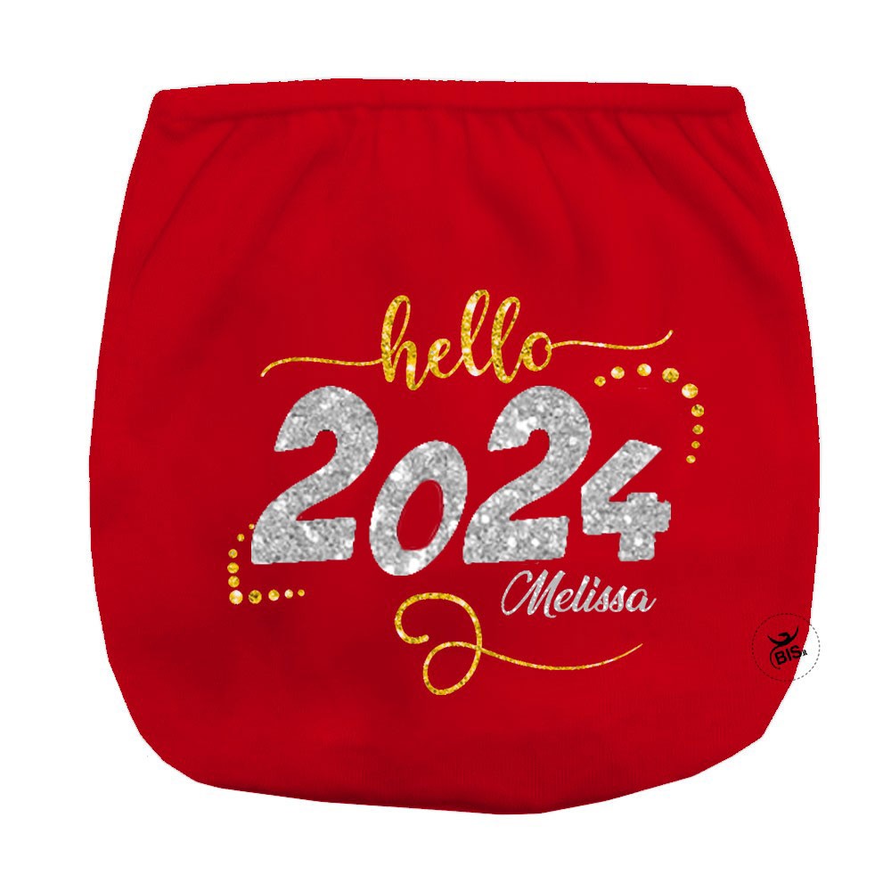 Mutandina copri-pannolino "Hello 2024"