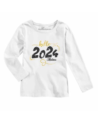 Maglia bimba "Hello  2024"