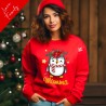 Personalized Christmas Women's Sweatshirt Little Mouse+Name