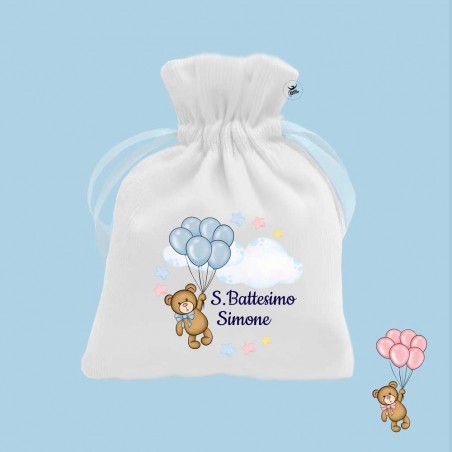 Kit 5pz sacchetti portaconfetti "Teddy collection"