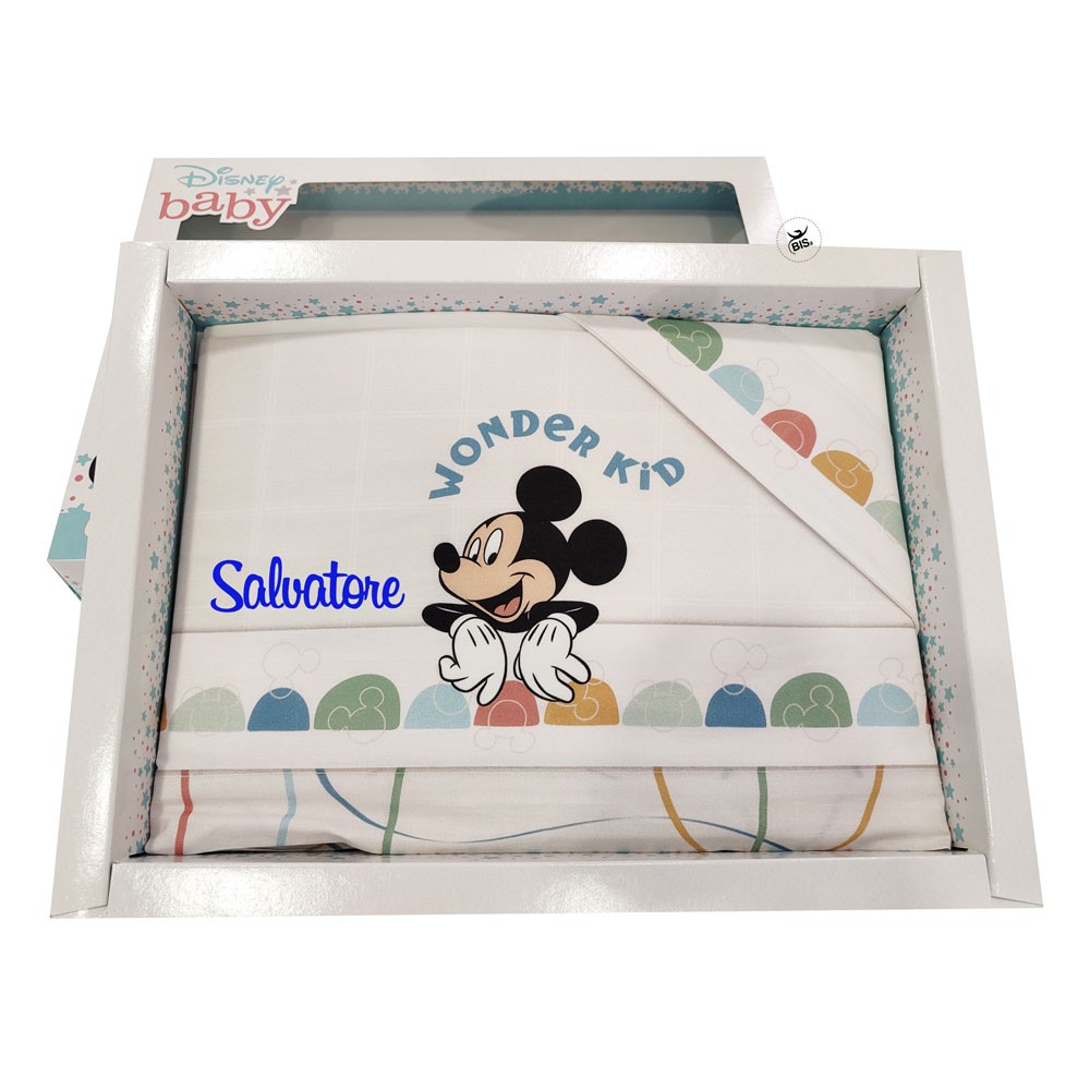 Set lenzuola "Wonder Kid Michey Mouse" panna
