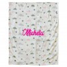 Copertina in pile "nuvolette"  rosa