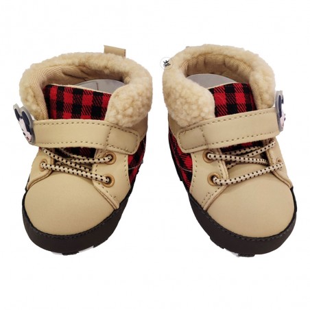 Scarponcini neonato imbottiti "Topolino"