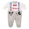 Tutina neonato ciniglia "Mickey mouse"  grigio