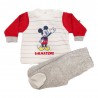 Completo neonato in ciniglia "Topolino" grigio