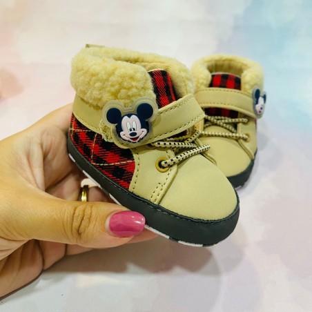 Scarponcini neonato imbottiti "Michey Mouse"