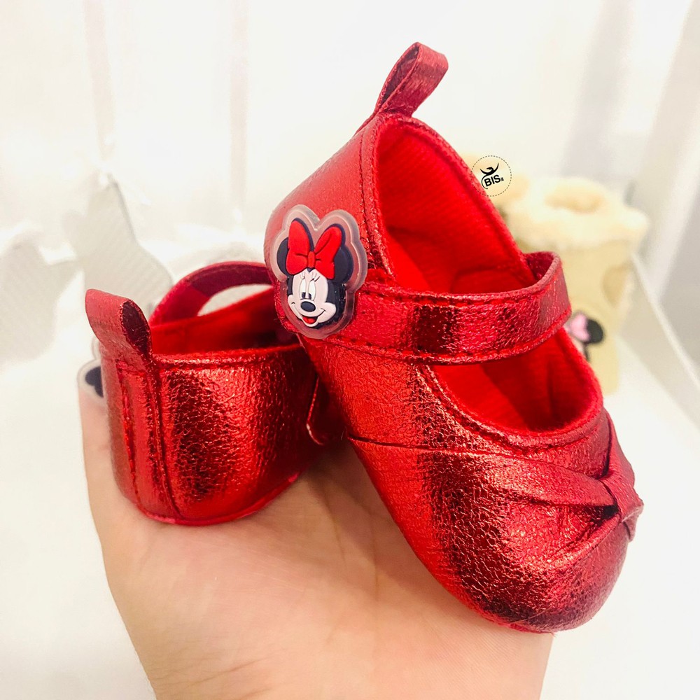 Ballerine rosse neonata "Minnie"