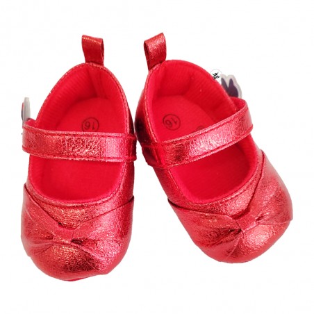 Ballerine rosse neonata "Minnie"