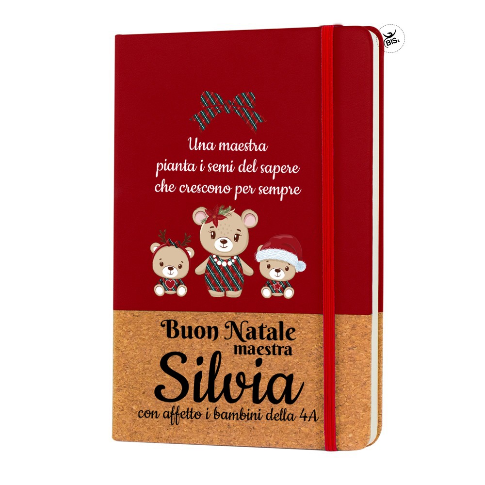 Block notes christmas time Maestra da personalizzare