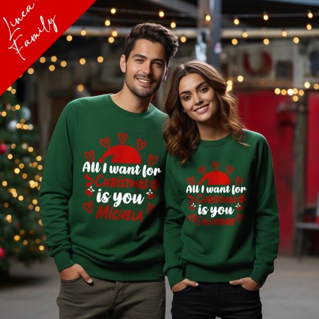 Felpa Uomo/Donna "All I want for Christmas is you"