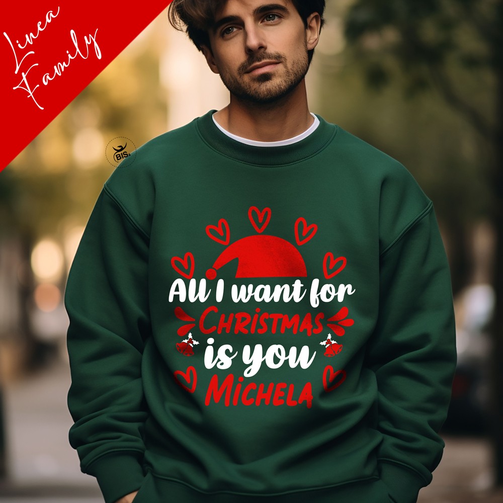 Felpa Uomo/Donna "All I want for Christmas is you"