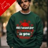 Felpa Uomo/Donna "All I want for Christmas is you"
