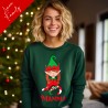 Customized Christmas Men's Sweatshirt Little Mouse+Name