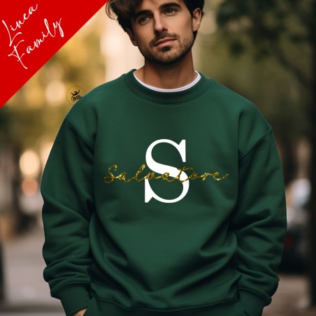 Felpa Uomo  "Linea Family" da personalizzare con nome e iniziale