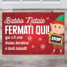 Zerbino/Tappeto da interni "Babbo Natale fermati qui" - bambina