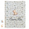 Copertina in pile nuvolette "Bear on the moon"