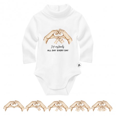 Body lupetto "I love my Family all day every day"