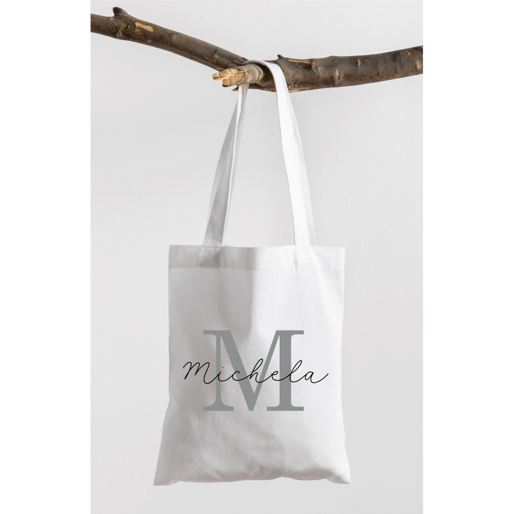 Shopper bag da personalizzare con nome e iniziale