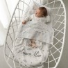 Copertina in pile "nuvolette" "Bear on the moon" da personalizzare con