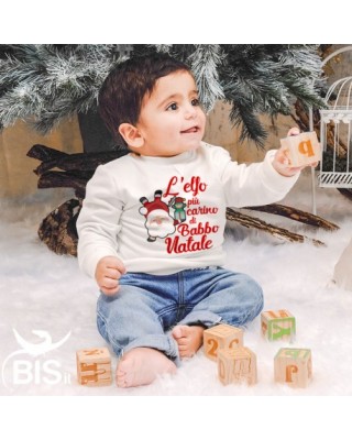 Felpa bimbo "L'elfo più carino di Babbo Natale"