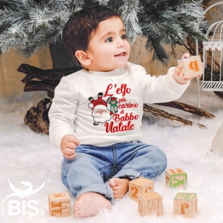 Felpa bimbo "L'elfo più carino di Babbo Natale"