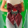 Fiocco "natalizio" con cuore in plexiglass "Christmas time" da personalizzare