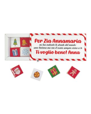 Scatola porta cioccolatini natalizia "Bastoncini di zucchero"