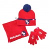Kit cappellino, scaldacollo e guanti bimba "Minnie"  rosso