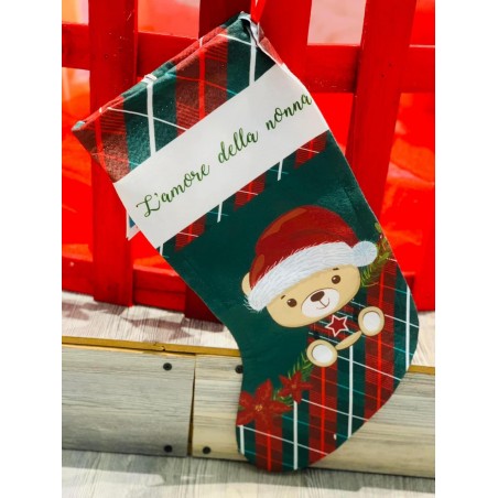 Calza Befana "Christmas time" da personalizzare