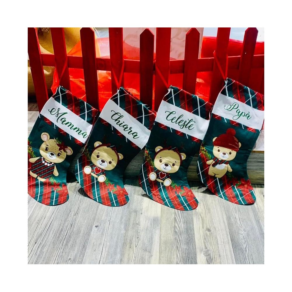 Calza Befana "Christmas time" da personalizzare