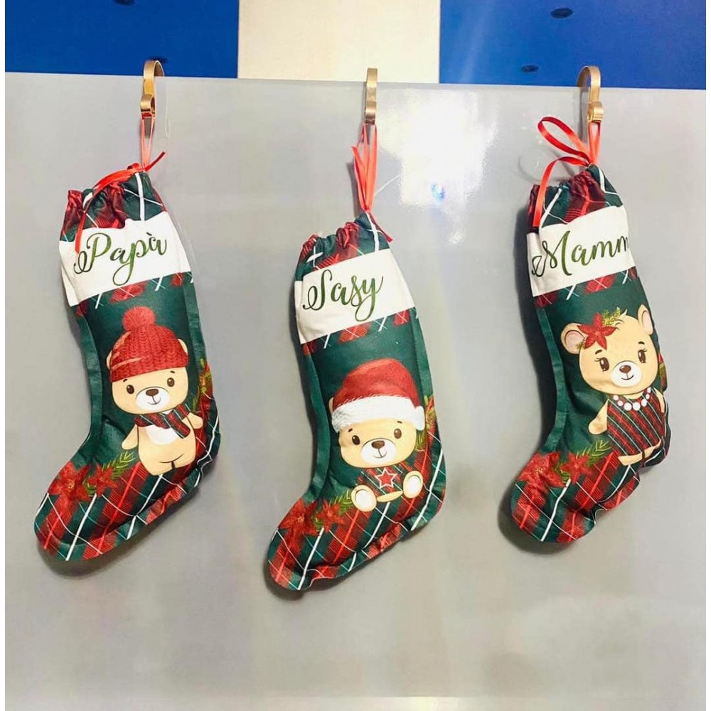 Calza Befana "Christmas time" da personalizzare