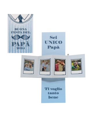 Biglietto "Papà" da personalizzare con foto e testo