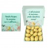 Scatola "Pasqua" porta cioccolatini "Questa Pasqua la sorpresa è nel pancione" da personalizzare