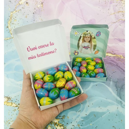 Scatola porta cioccolatini "Pasqua 2023" da personalizzare