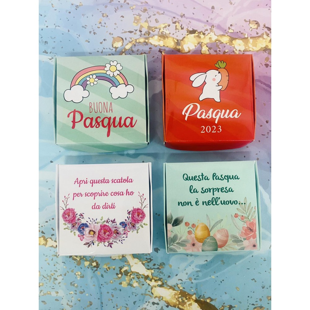 Scatola porta cioccolatini "Pasqua 2023" da personalizzare