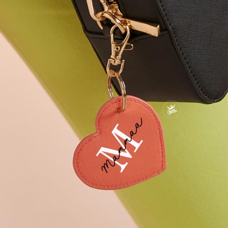 Clip in ecopelle a cuore per chiavi e borse