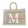 Borsa Mare con zip  con palline applicate  da personalizzare con confi