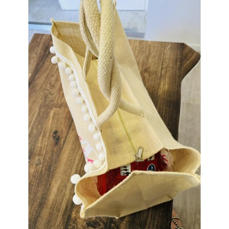 Borsa Mare con zip  con palline applicate  da personalizzare con configuratore
