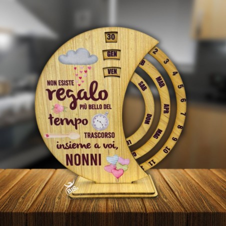 Calendario Perpetuo in Legno Personalizzato | Idea Regalo per Nonni - BuyItalianStyle