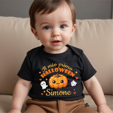 Body manica corta "Il mio primo Halloween"  nero