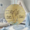 Porta braccialetti nascita in legno per gemelli personalizzabile