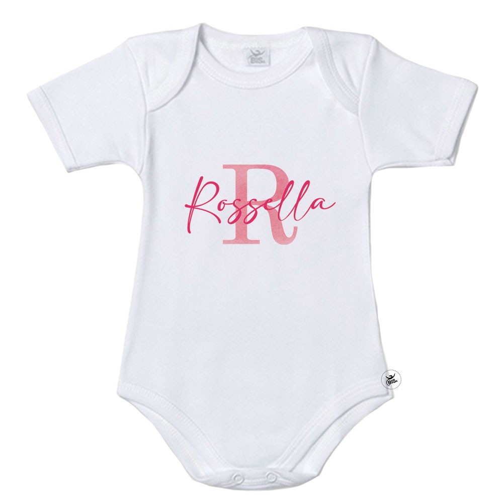 Body bianco neonato "linea Simplex" rosa